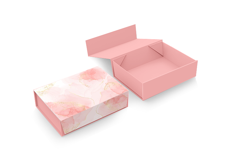 Pink Collapsible Rigid Boxes